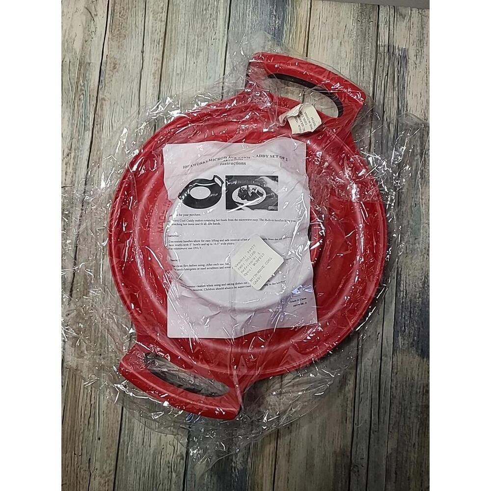New Ideaworks-brand Cool Caddy Microwave Handler, red And Black plastic, 10.5-in